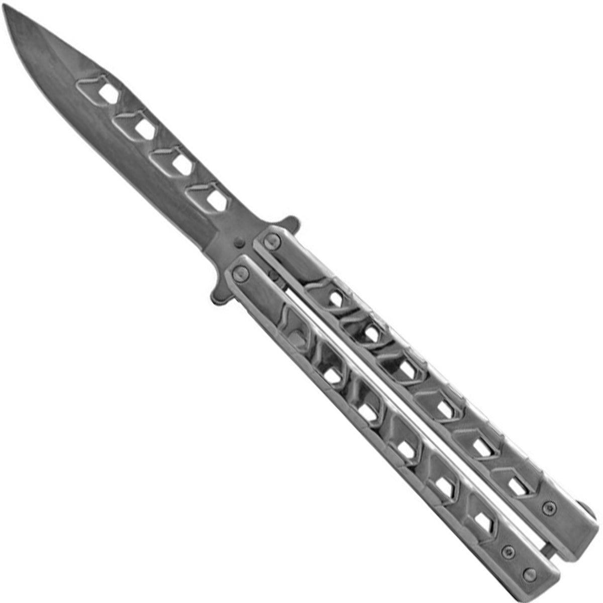 "Croc-o" Chrome Butterfly Knife