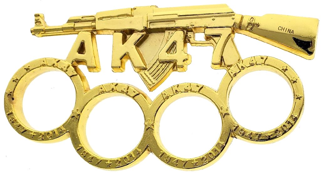 "AK47" Gold Brass Knuckles