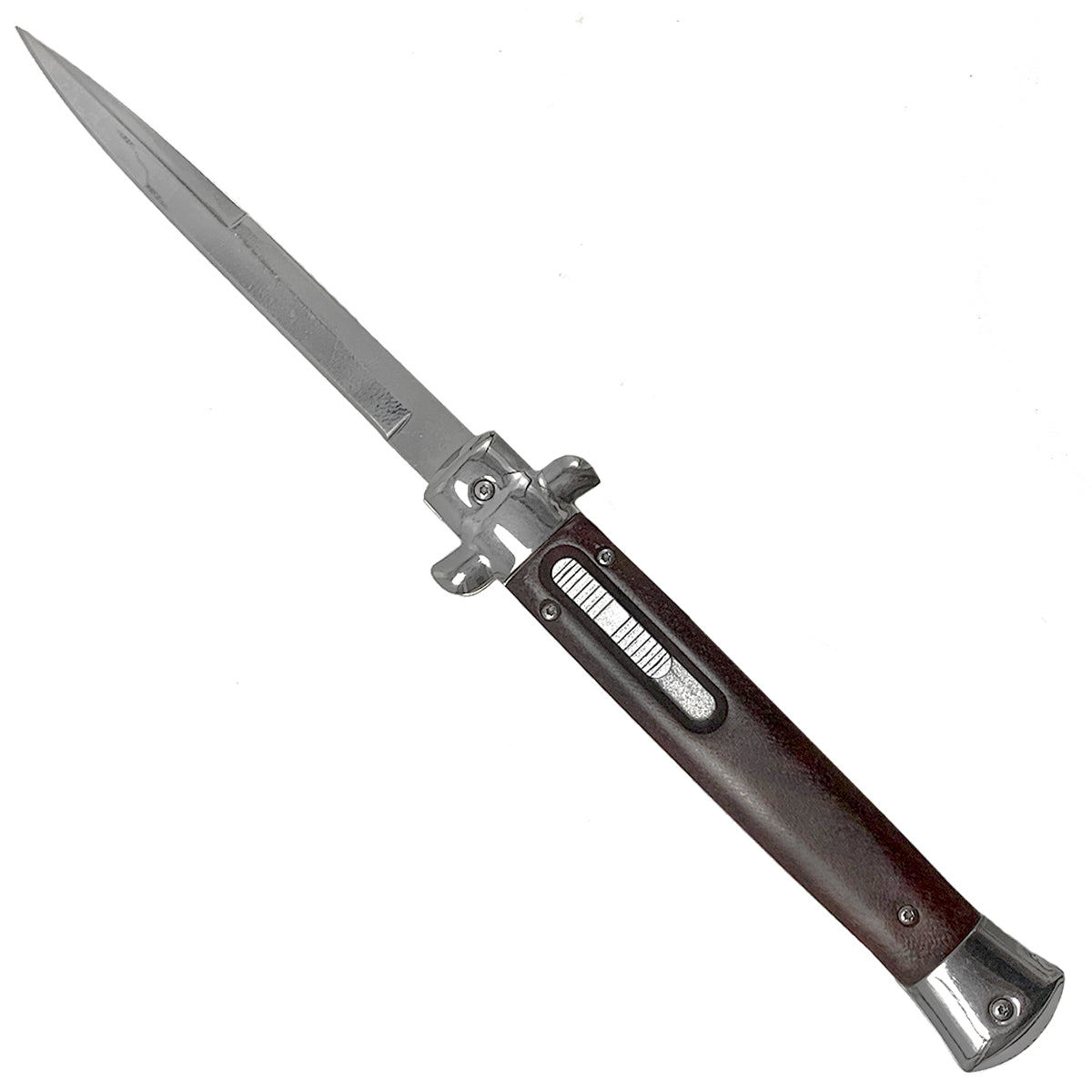 "Woody" OTF Stiletto Knife for Sale: Wooden Handle Knife | Buy Now