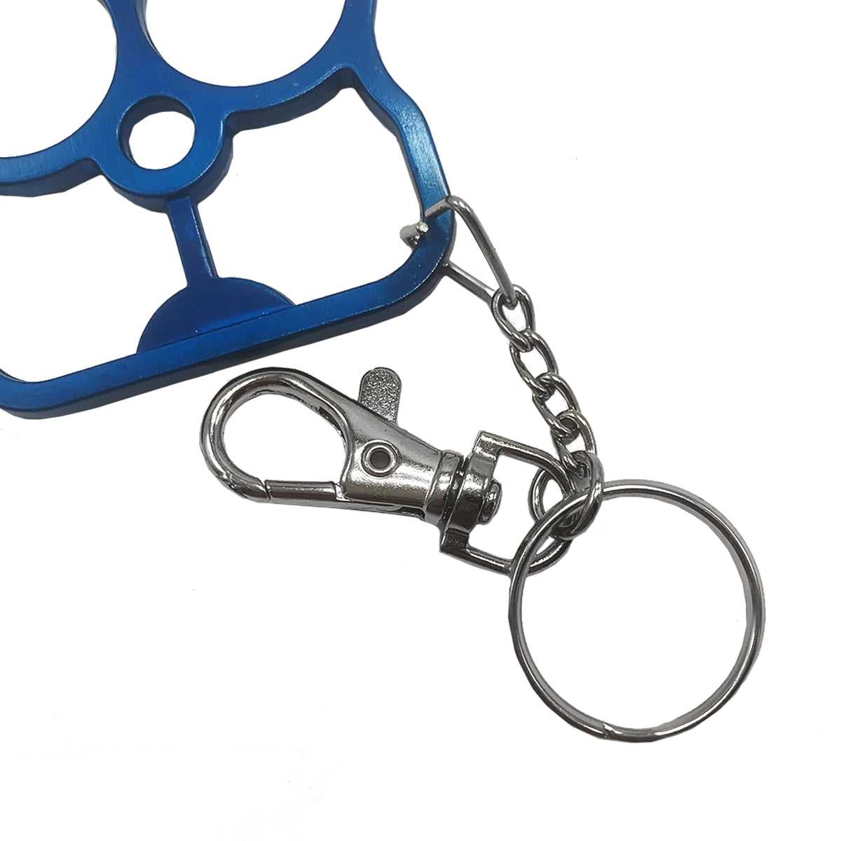 Blue Metal Cat Knuckles Self Defense Keychain All Products