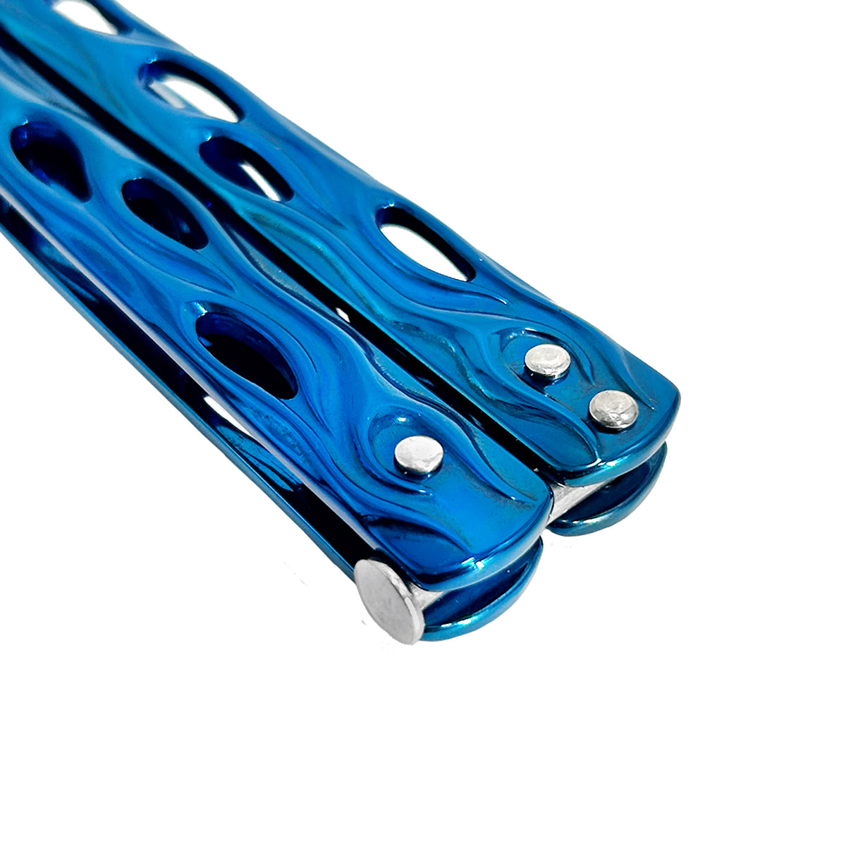 "Lit" Blue Butterfly Knife