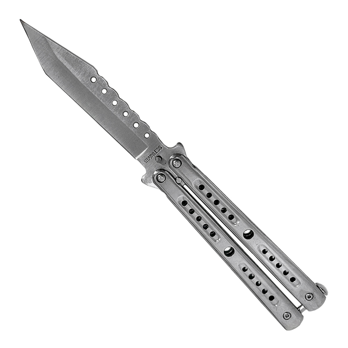 Chrome "Tikal" Butterfly Knife