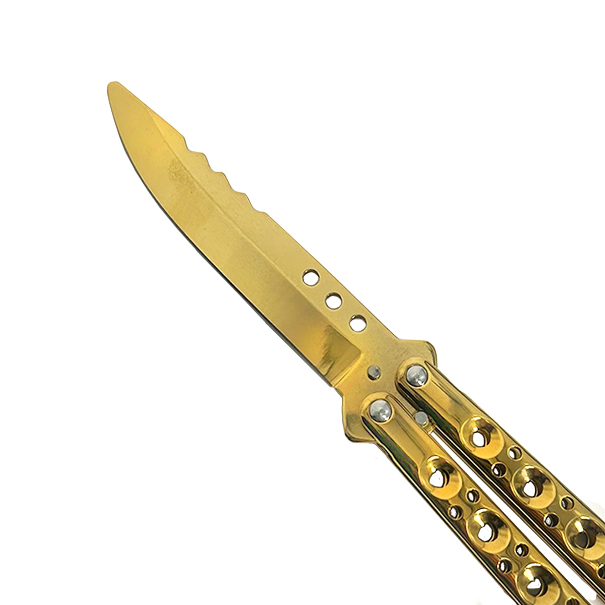 "Baby Shark" Gold Butterfly Knife