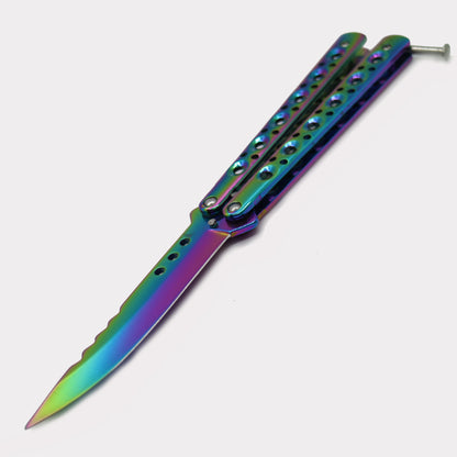 Rainbow Butterfly Knife