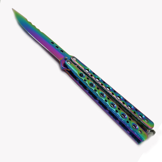 Rainbow Butterfly Knife