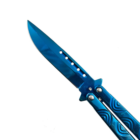 "Spiro" Blue Butterfly Knife