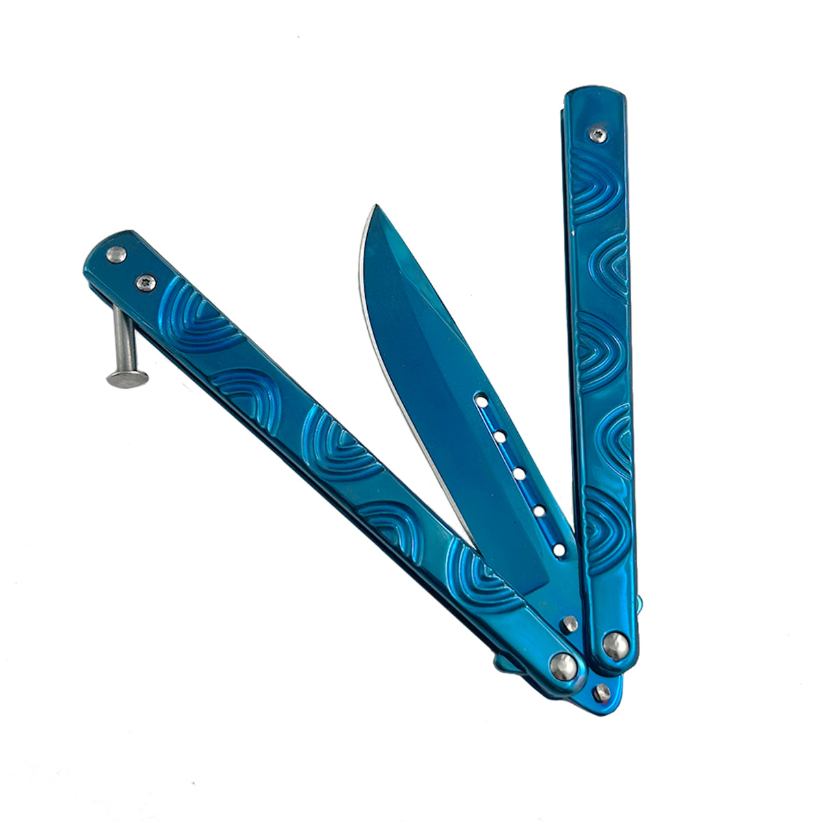 "Spiro" Blue Butterfly Knife