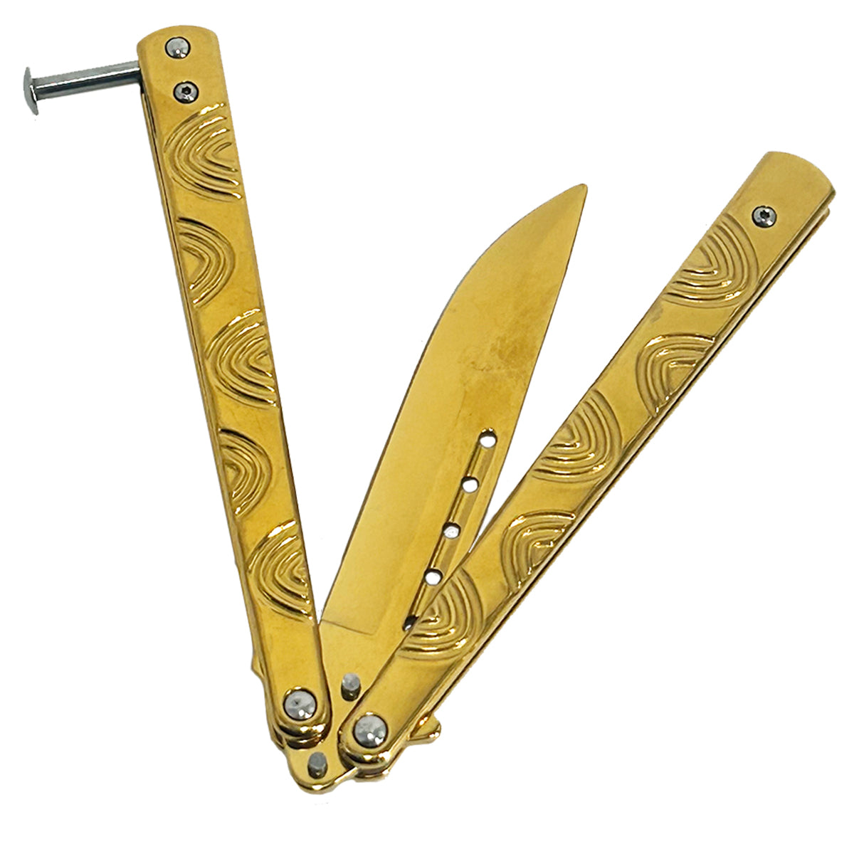 "Spiro" Gold Butterfly Knife