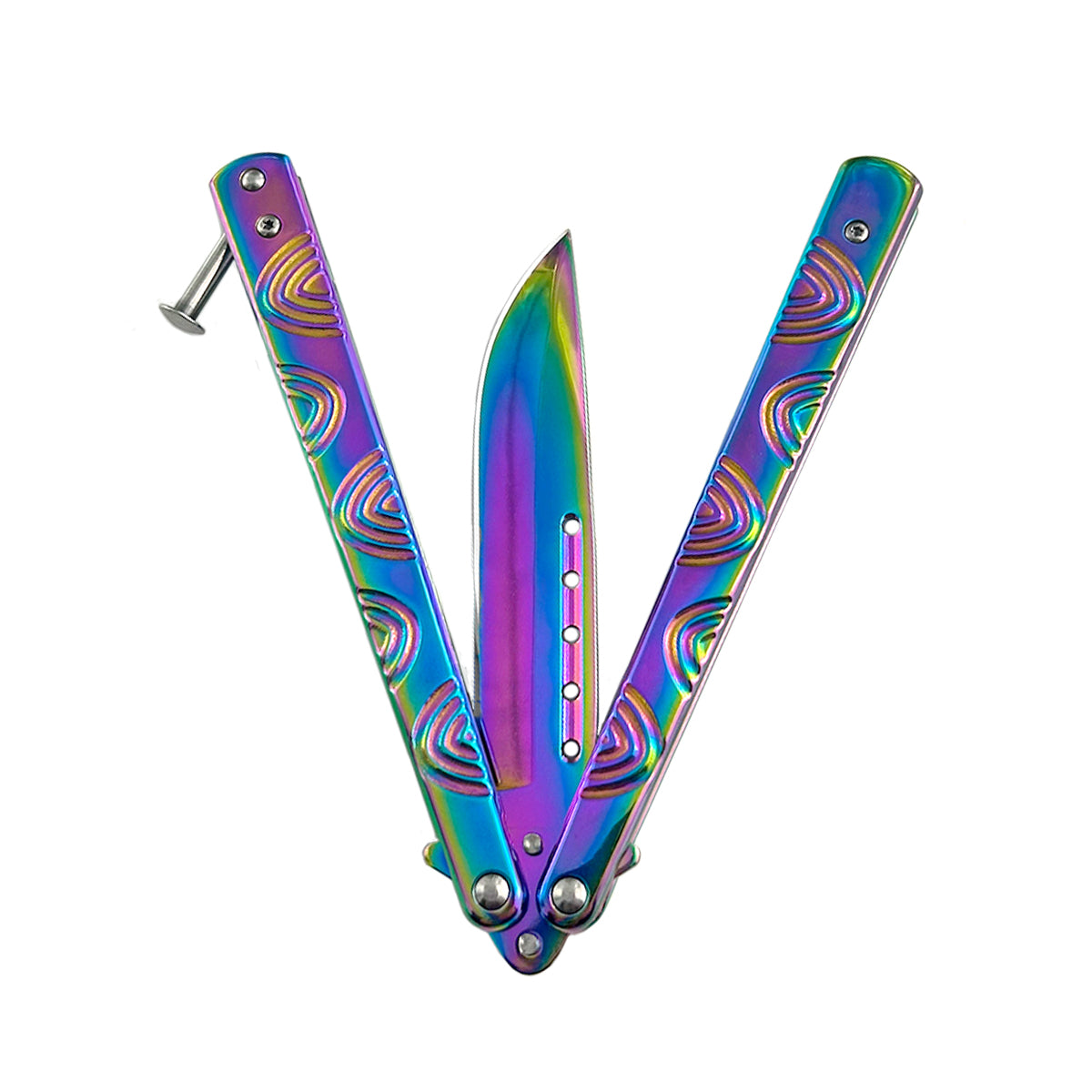 "Spiro" Rainbow Butterfly Knife