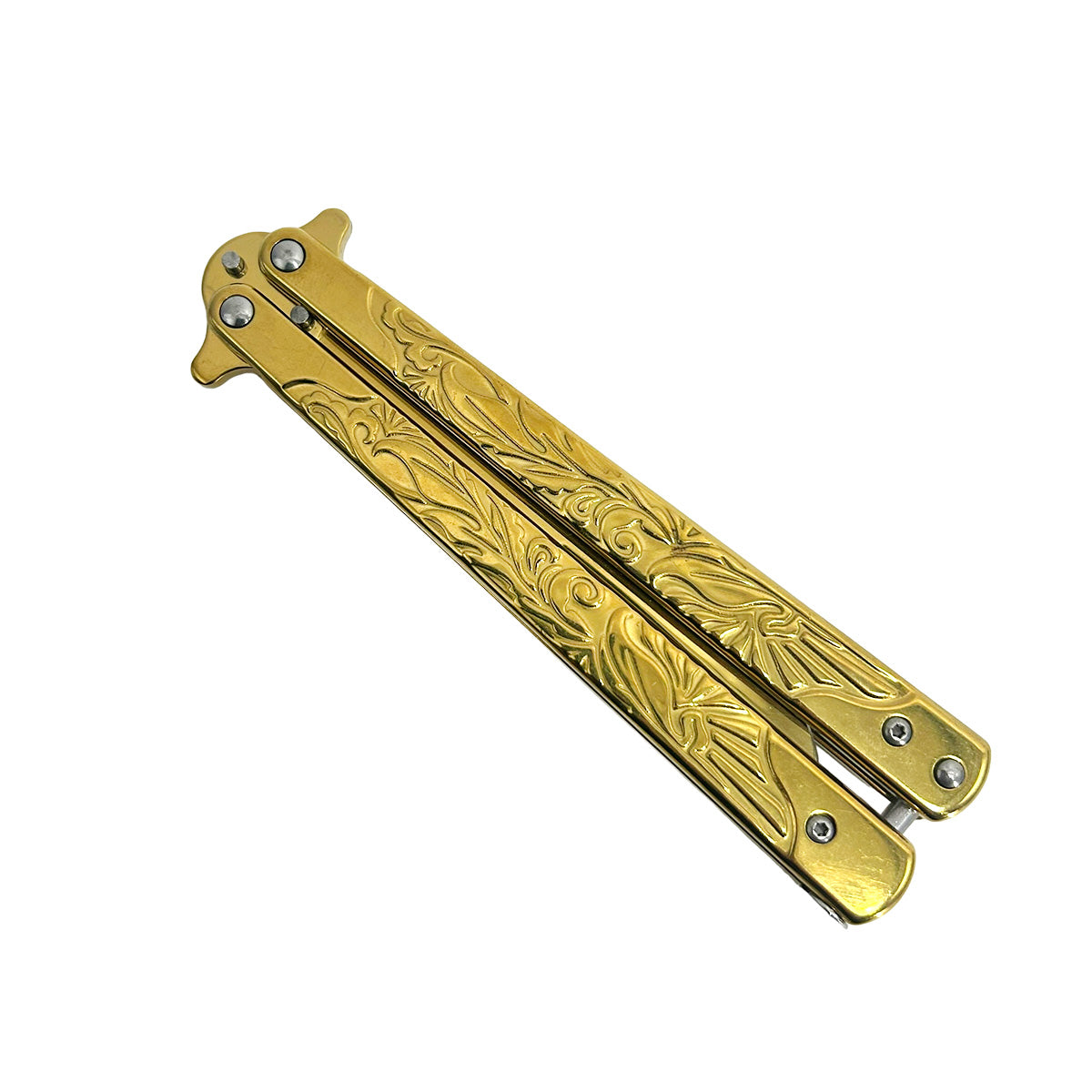 "Vines" Gold Butterfly Knife