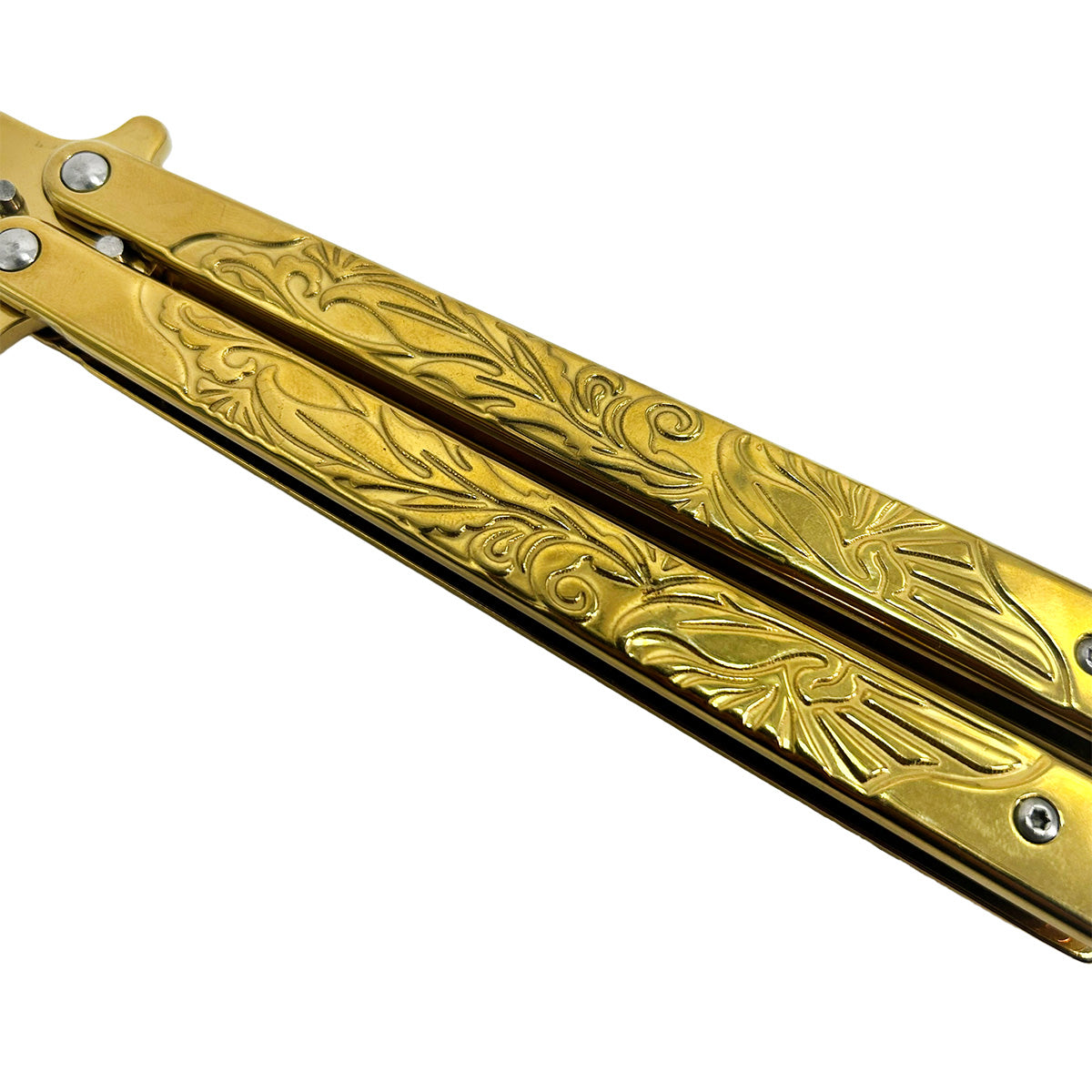 "Vines" Gold Butterfly Knife