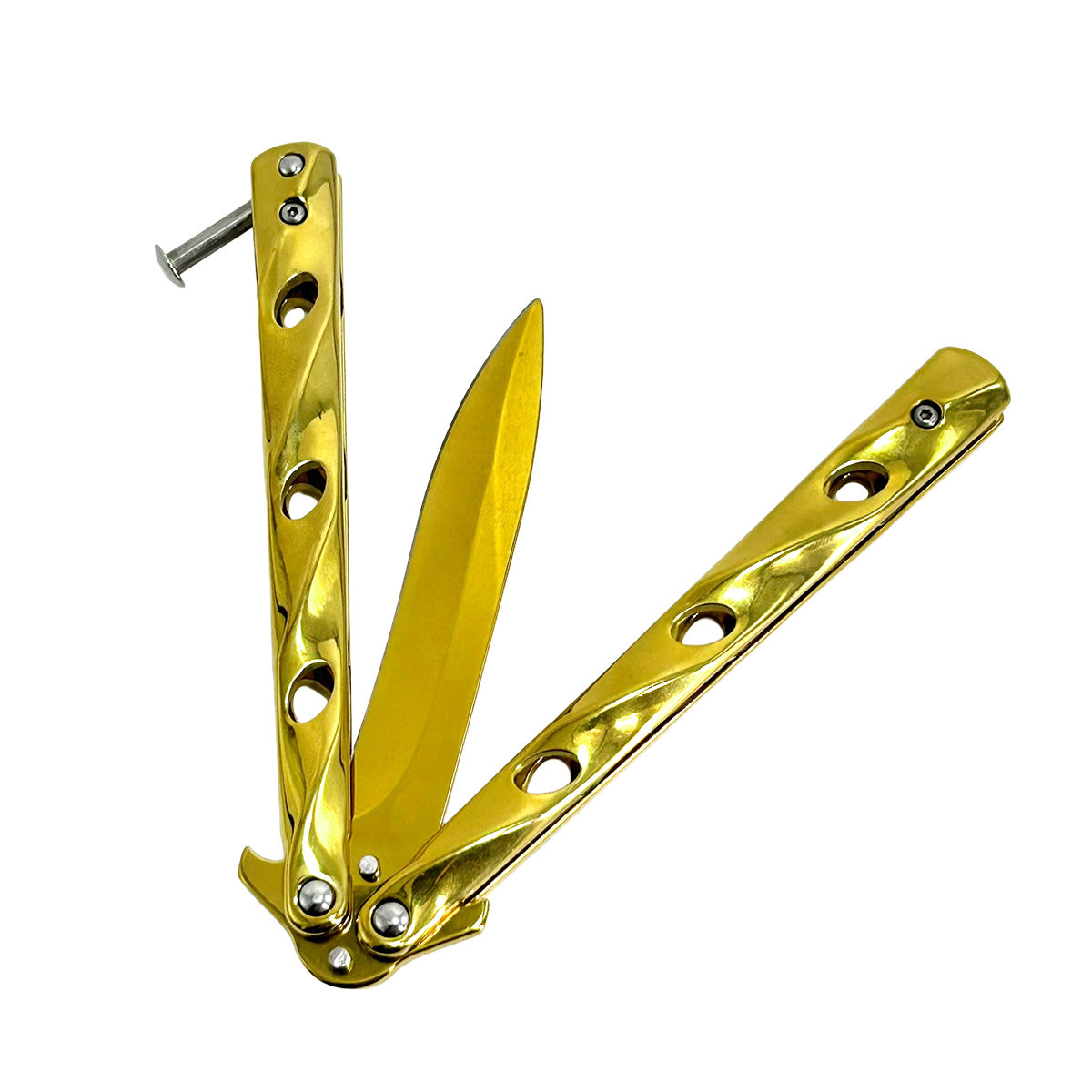 "Twist" Gold Butterfly Knife