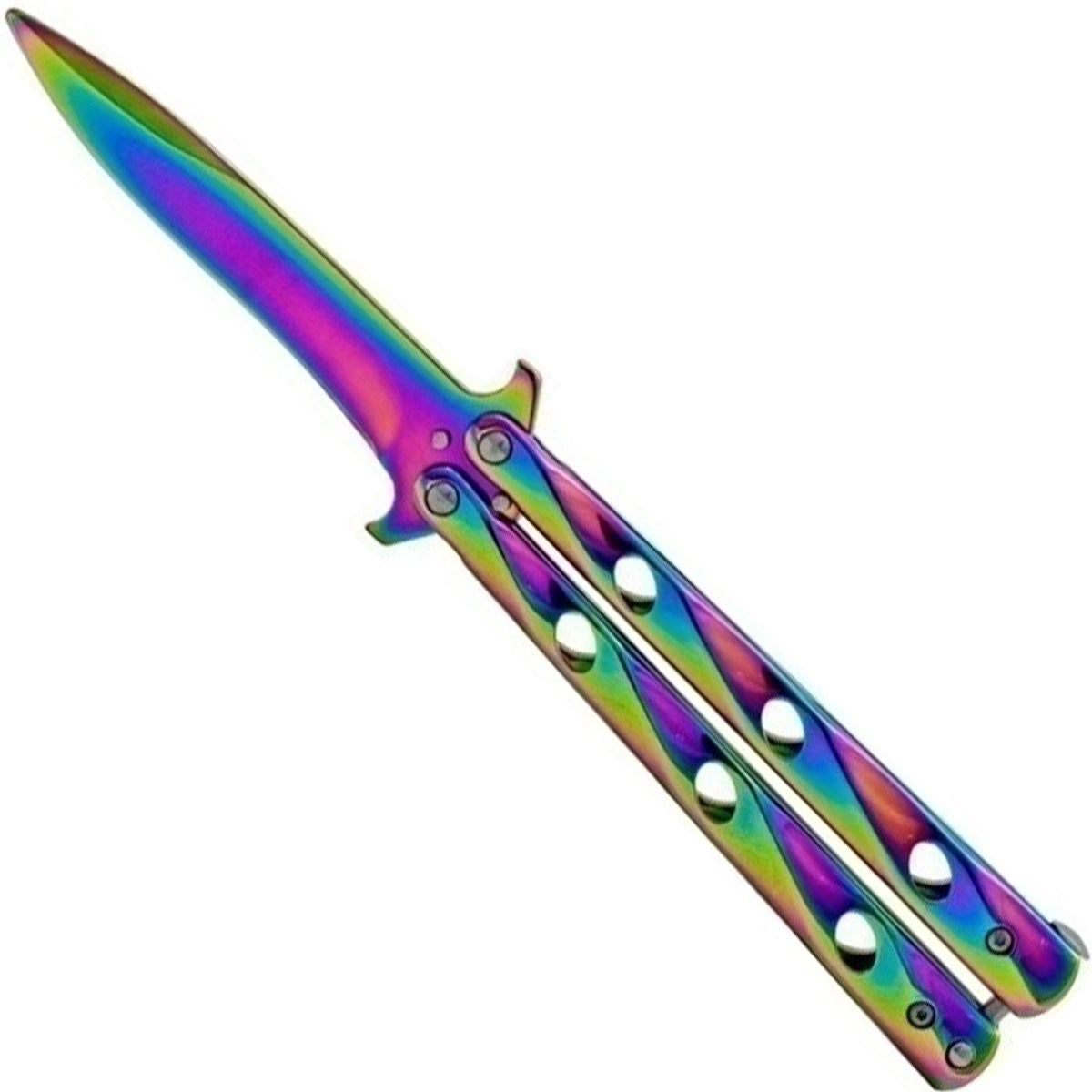 "Twist" Rainbow Butterfly Knife