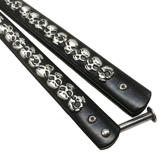 "Skully" Black Butterfly Knife