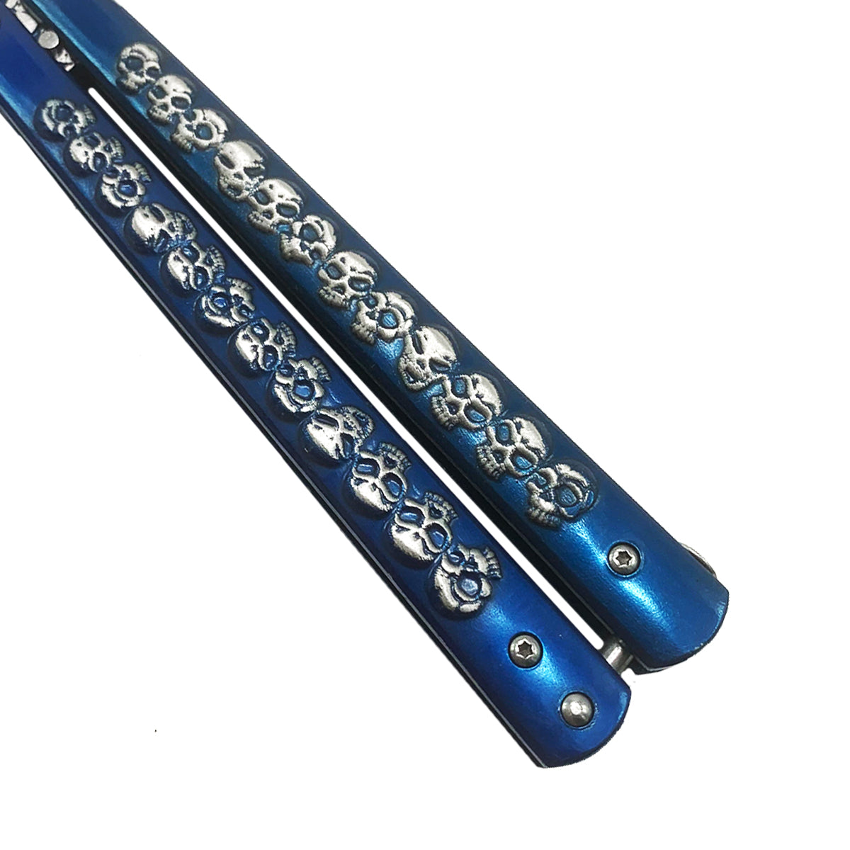 "Skully" Blue Butterfly Knife