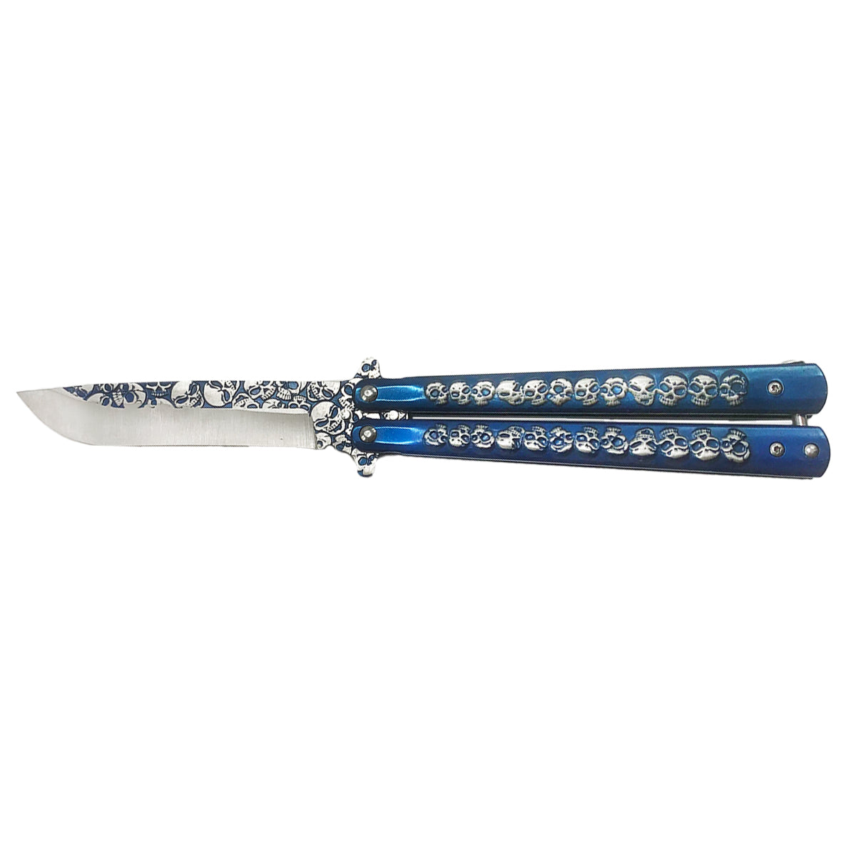 "Skully" Blue Butterfly Knife