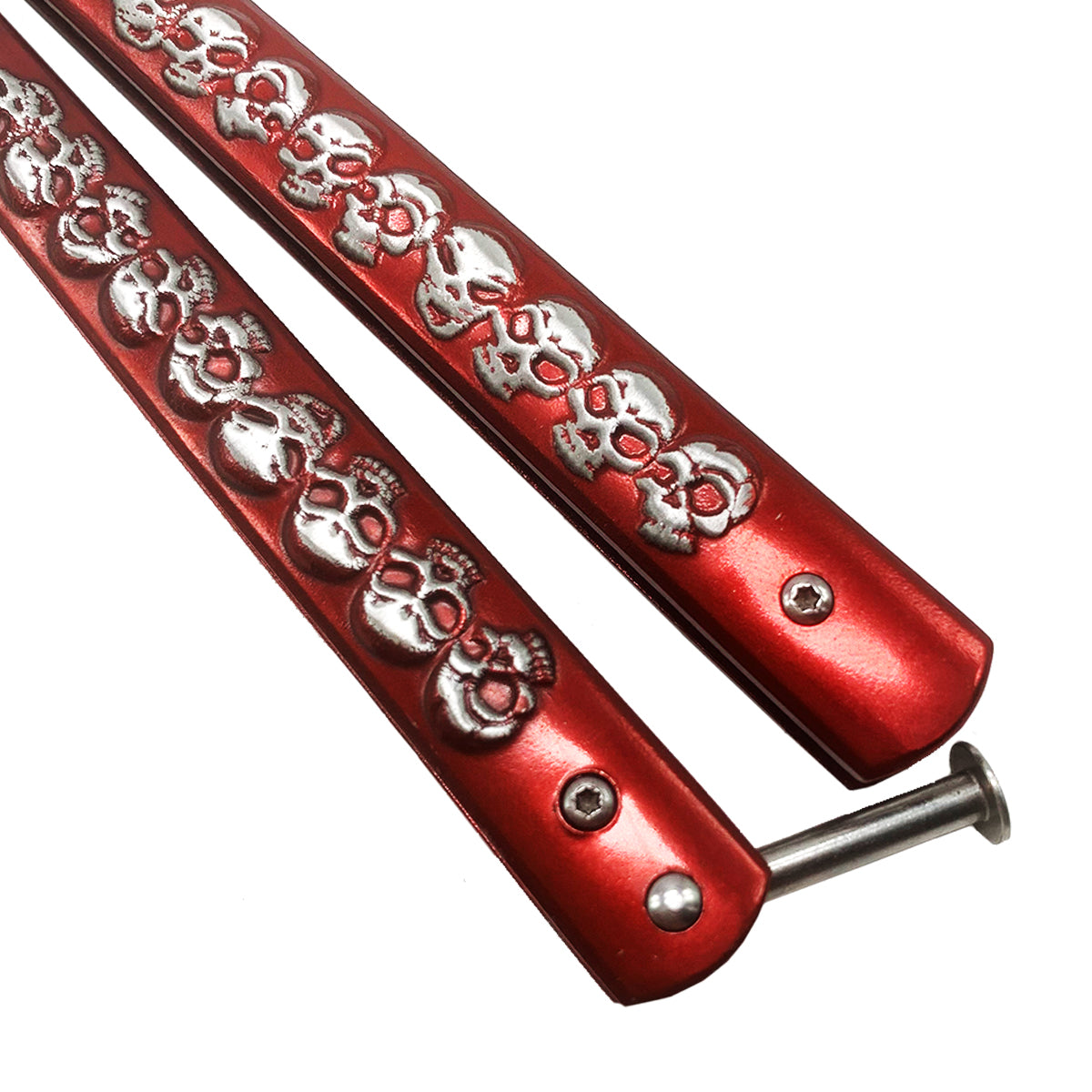 "Skully" Red Butterfly Knife