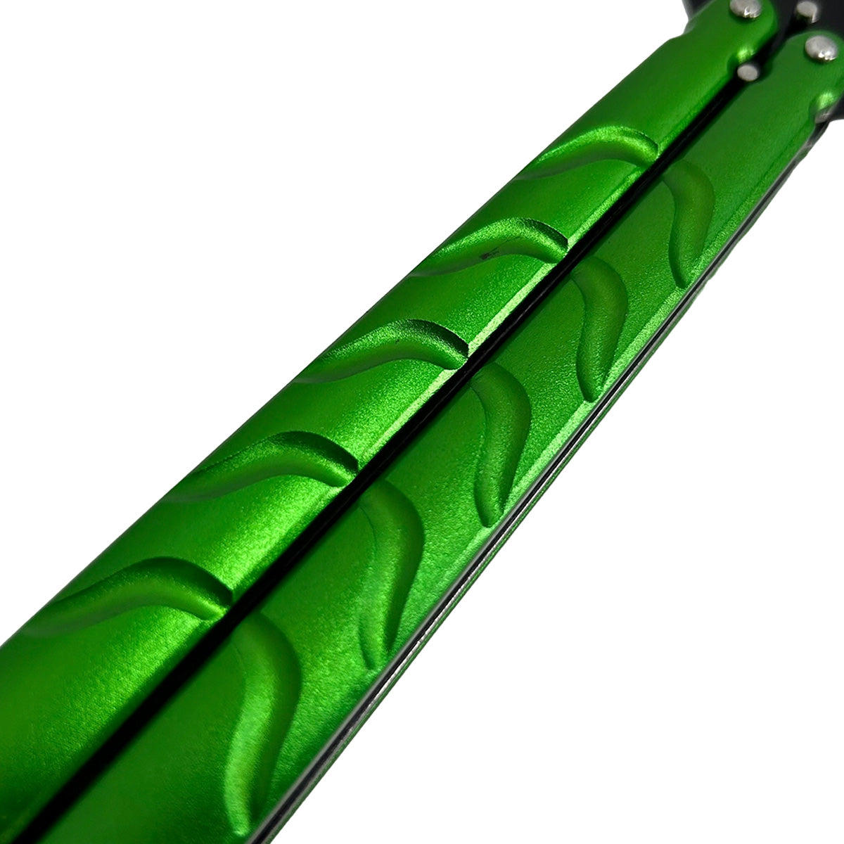 "Shadow Dancer" Green Butterfly Knife