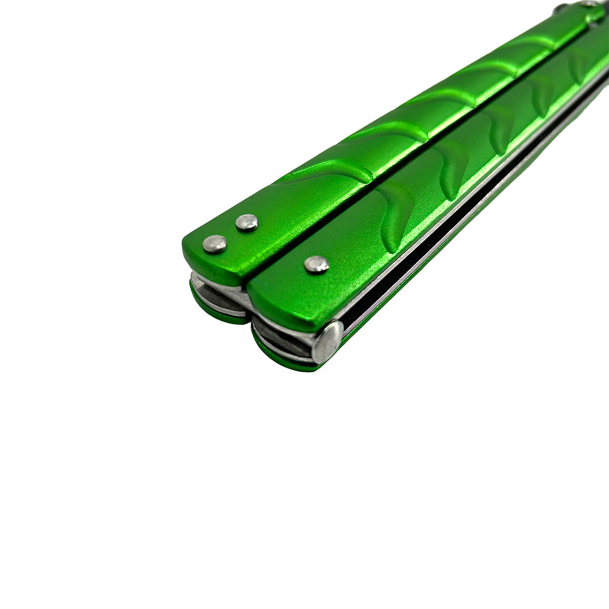 "Shadow Dancer" Green Butterfly Knife