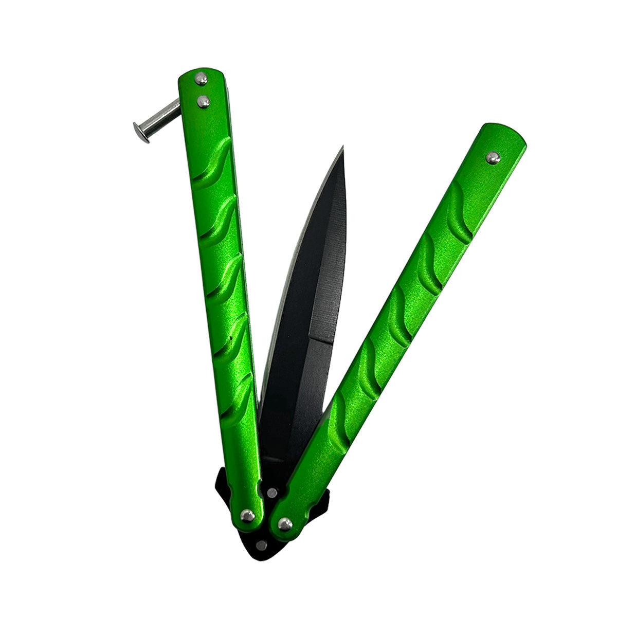 "Shadow Dancer" Green Butterfly Knife