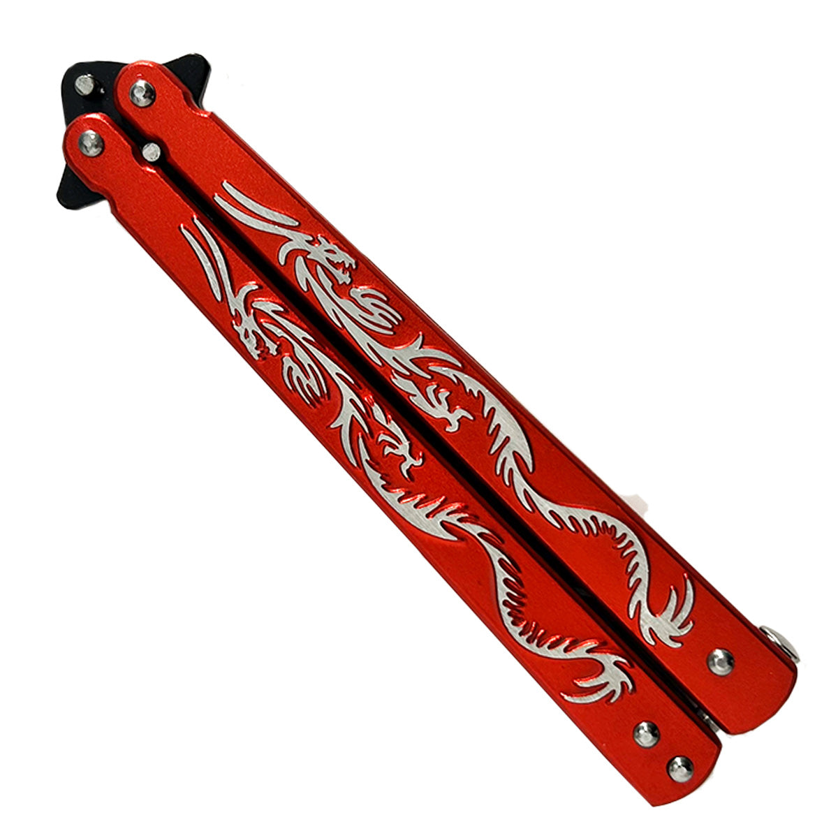 Red "Twin Dragons" Butterfly Knife