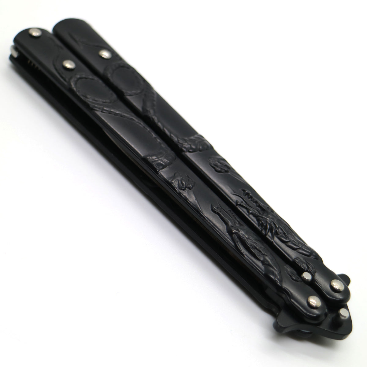 "Lunar Dragon" Black Butterfly Knife