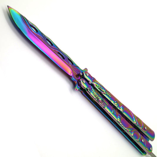 Rainbow "Lunar Dragon" Butterfly Knife