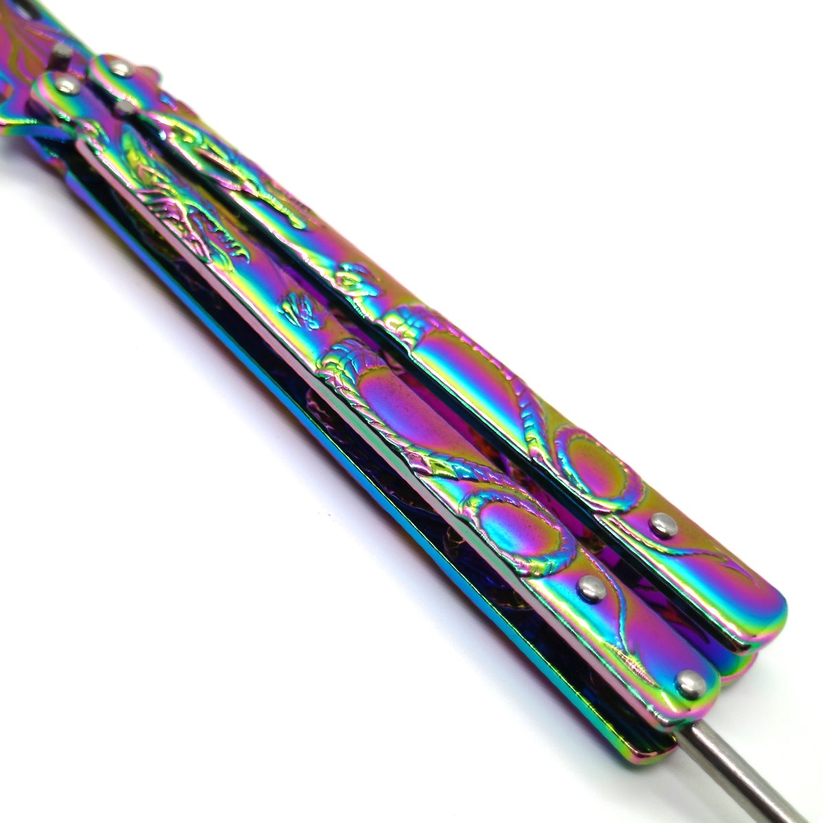 Rainbow "Lunar Dragon" Butterfly Knife