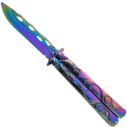 Rainbow "Lunar Dragon" Butterfly Knife