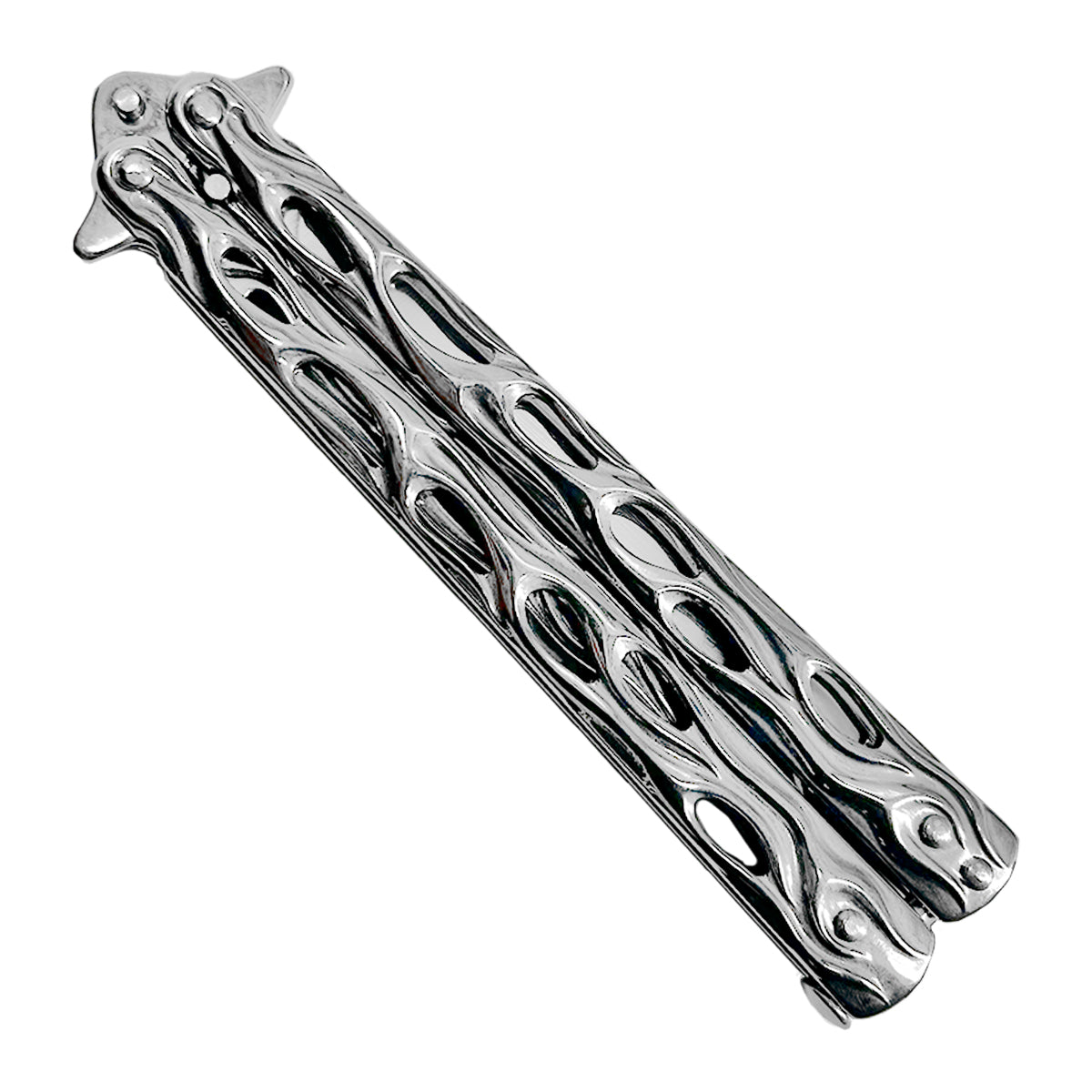 "Lit" Chrome Butterfly Knife