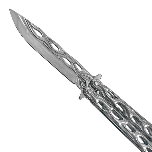 "Lit" Chrome Butterfly Knife