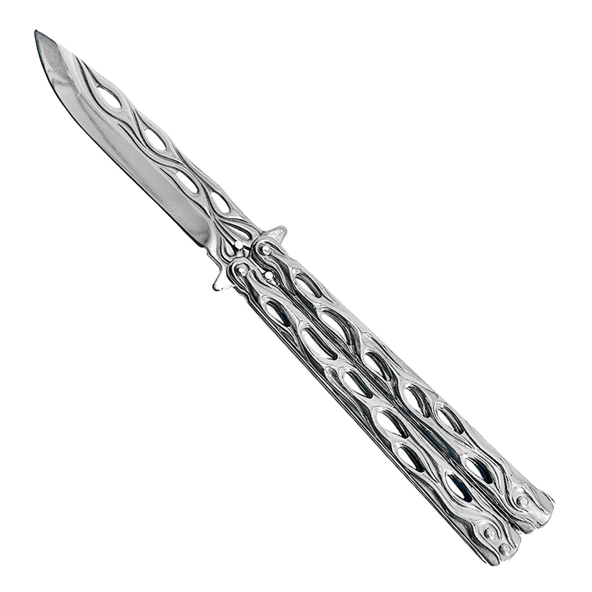 "Lit" Chrome Butterfly Knife