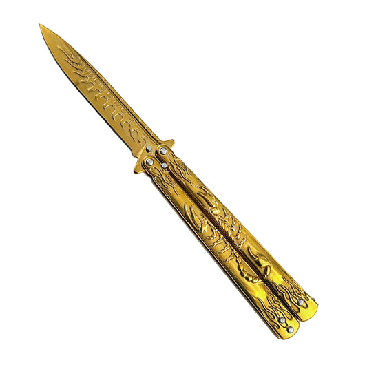 "Scorpion" Gold Butterfly Knife