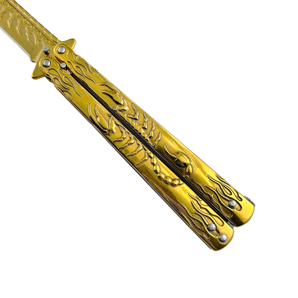 "Scorpion" Gold Butterfly Knife