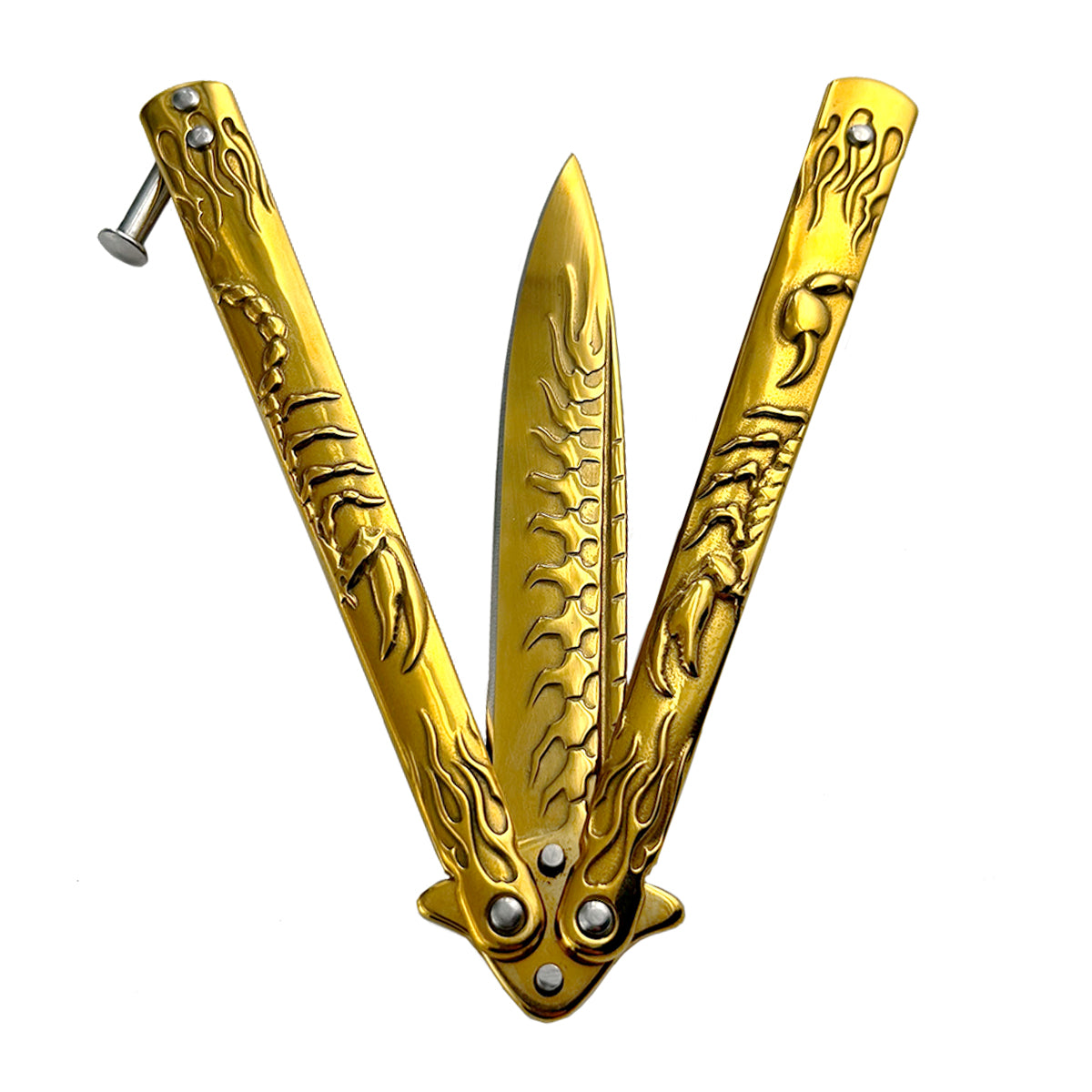 "Scorpion" Gold Butterfly Knife