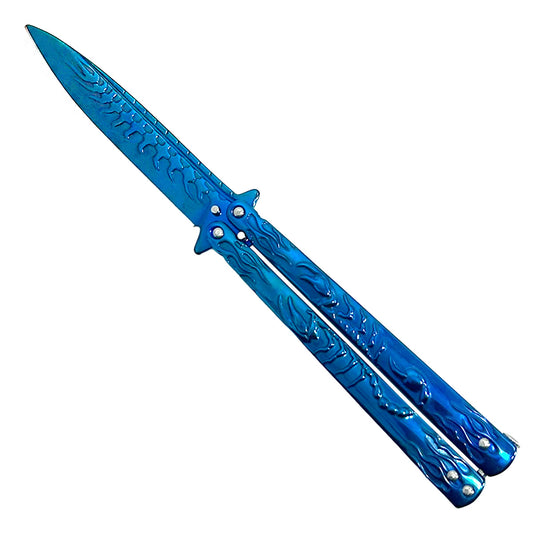 "Scorpion" Blue Butterfly Knife