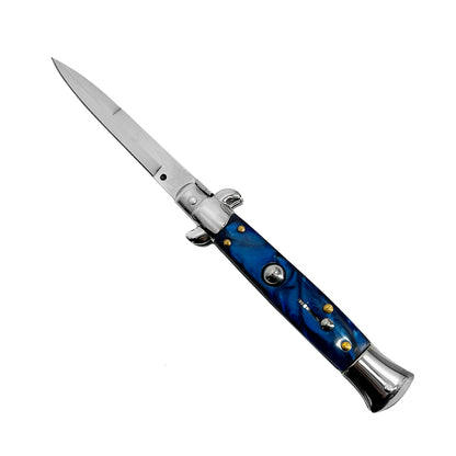 "Classico" Cyan Handle Switchblade