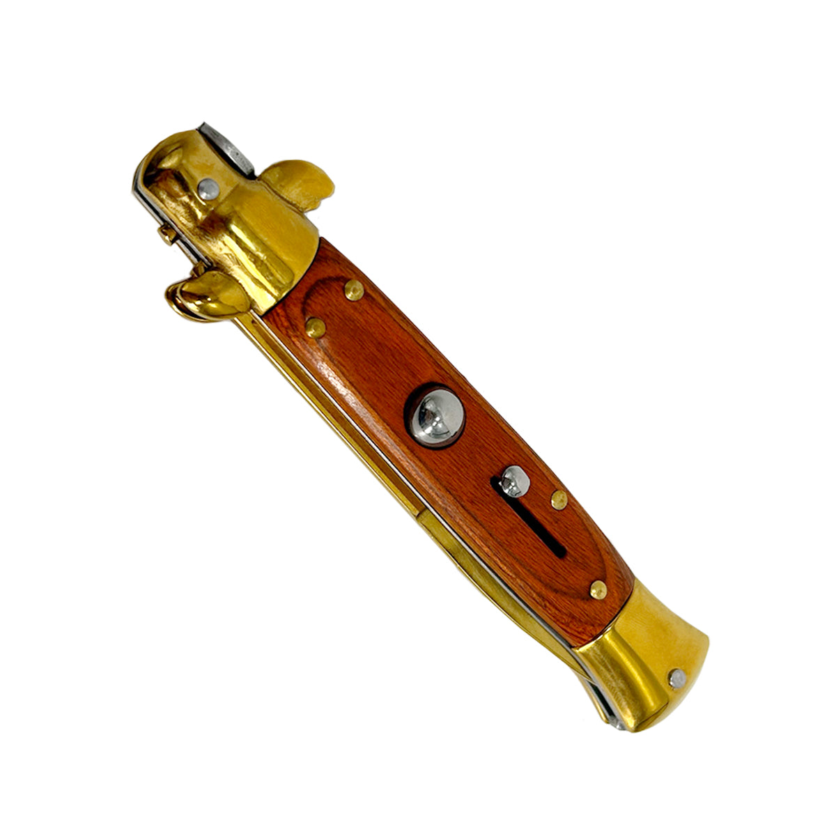 "Classico" Wood & Gold Blade Switchblade