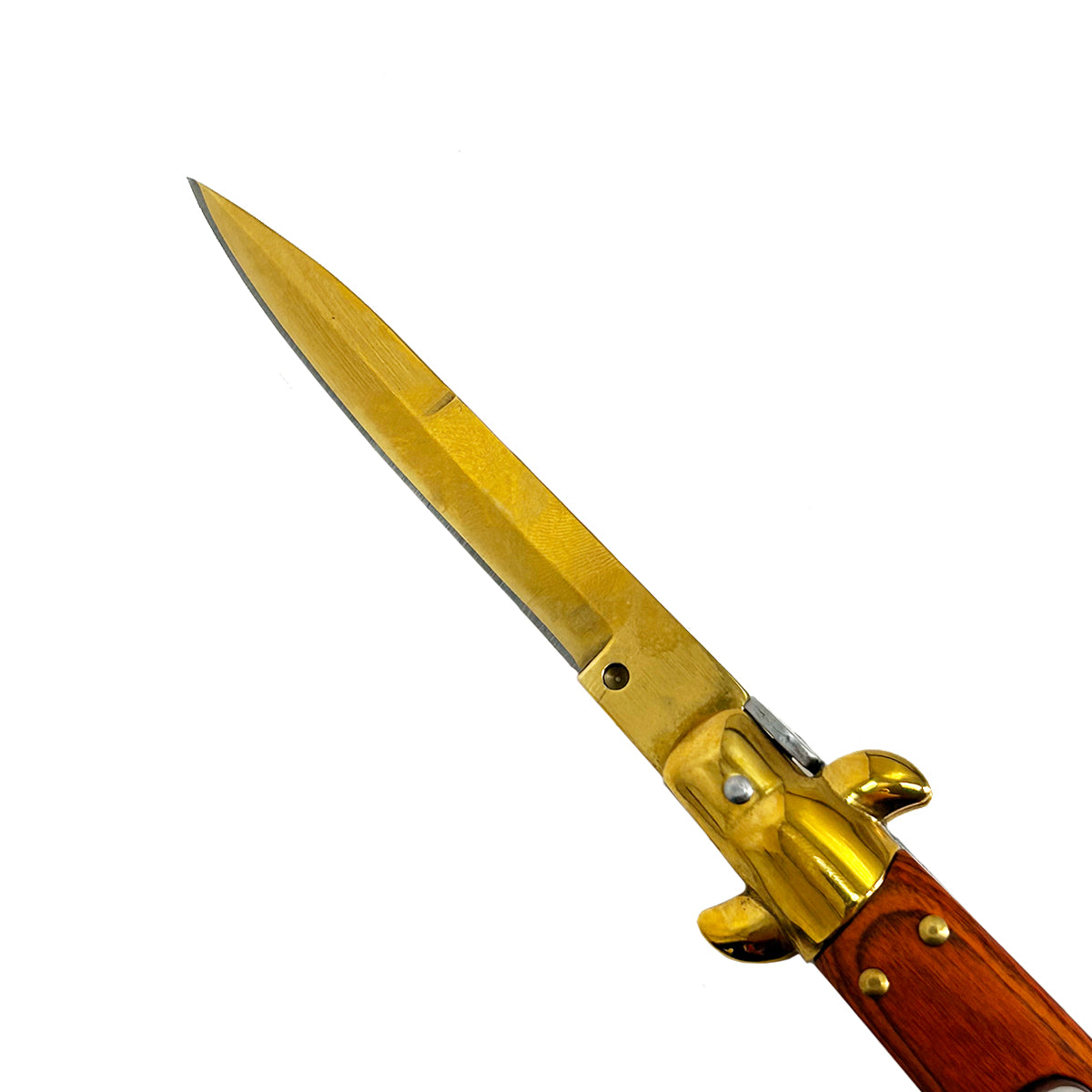 "Classico" Wood & Gold Blade Switchblade