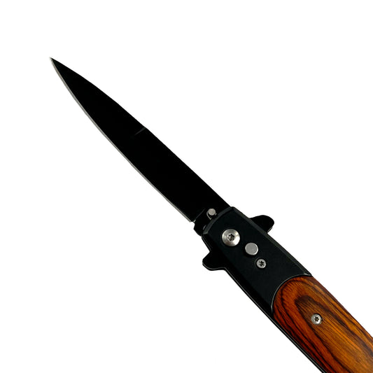 Wholesale Switchblades for Sale - "Basico" Wood Switchblade In-Bulk