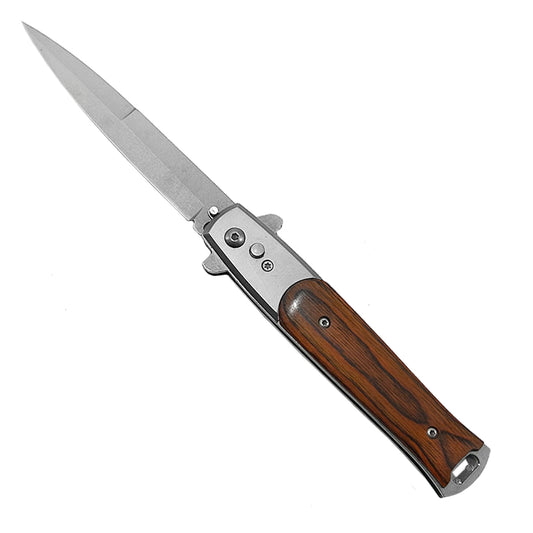 "Basico" Wood Handle Switchblade