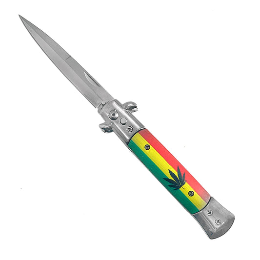 Jamaican Flag / Marijuana Switchblade