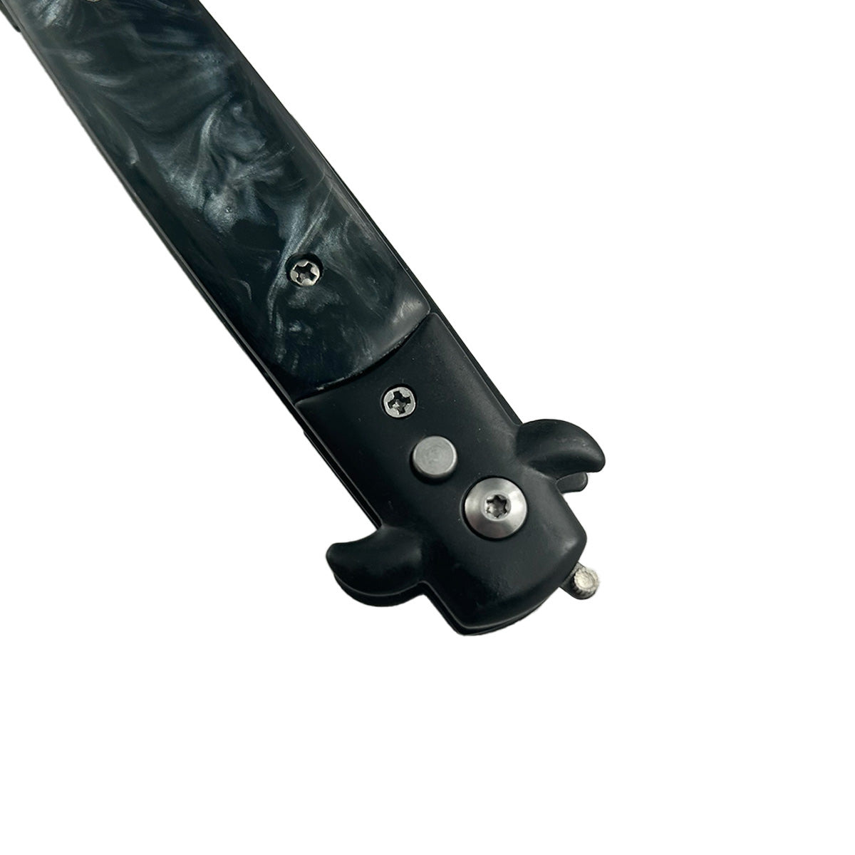 "Polished" Black Marble Switchblade