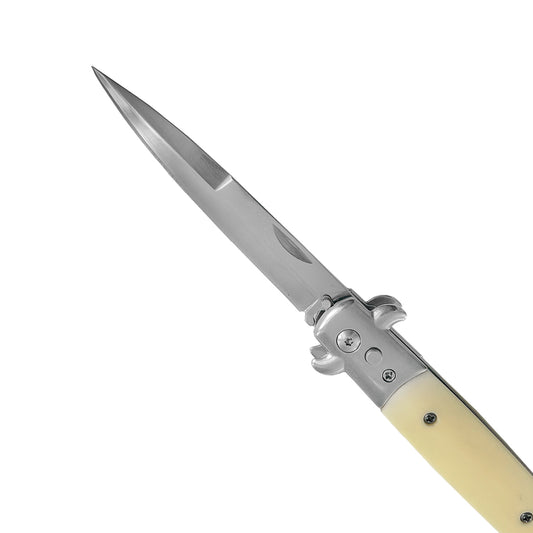 "Polished" Ivory Handle Switchblade