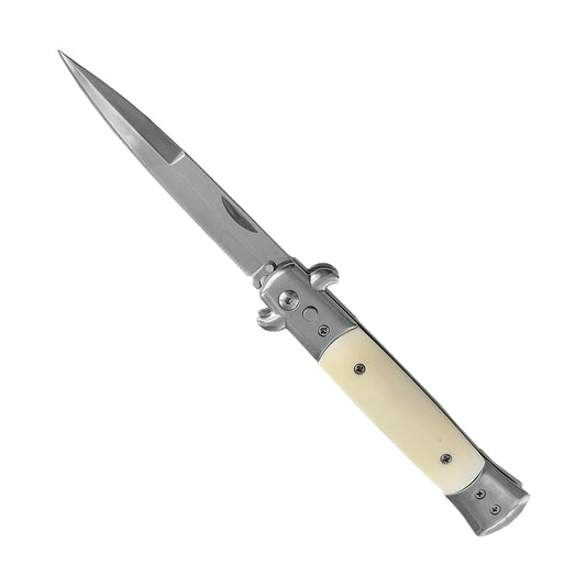 "Polished" Ivory Handle Switchblade