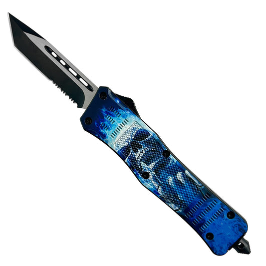 "Primary" Skull / Flames OTF Knife