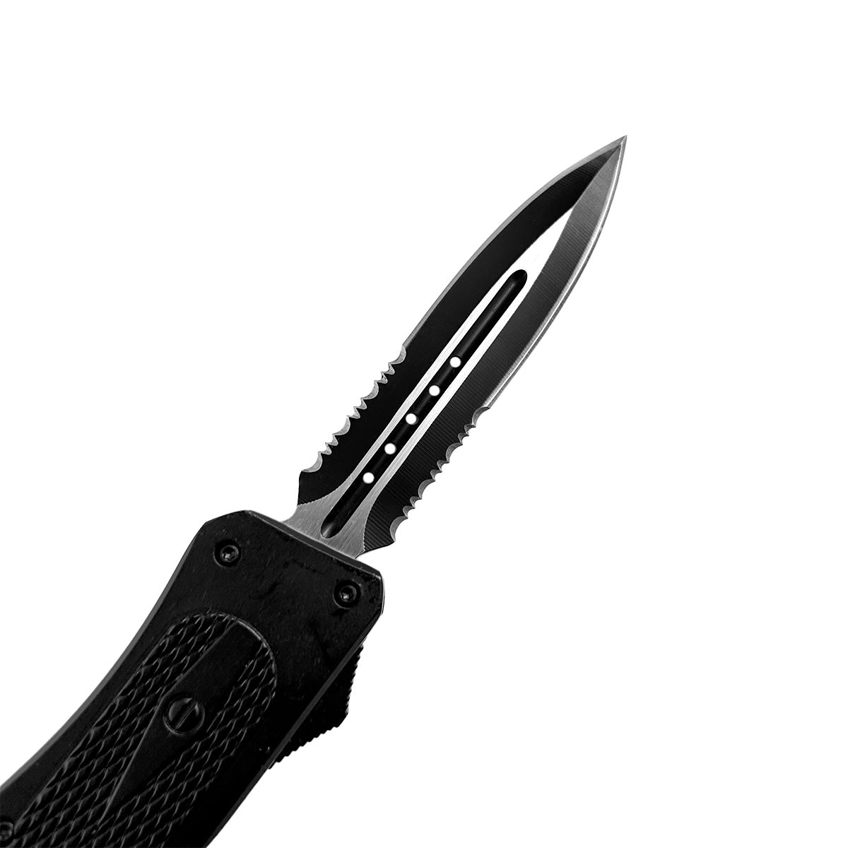 "Nightedge" Double Edge Serrated OTF Knife