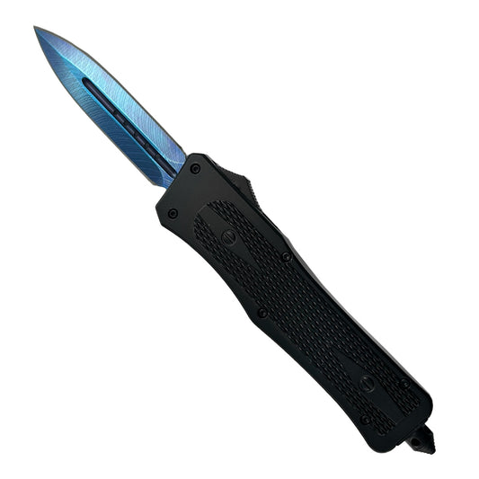 "Nightedge" Double Edge Blue OTF Knife