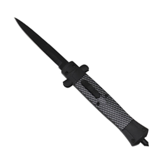 Carbon Fiber Handle - Gray Automatic OTF Knife
