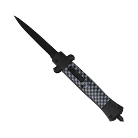 Carbon Fiber Handle - Gray Automatic OTF Knife